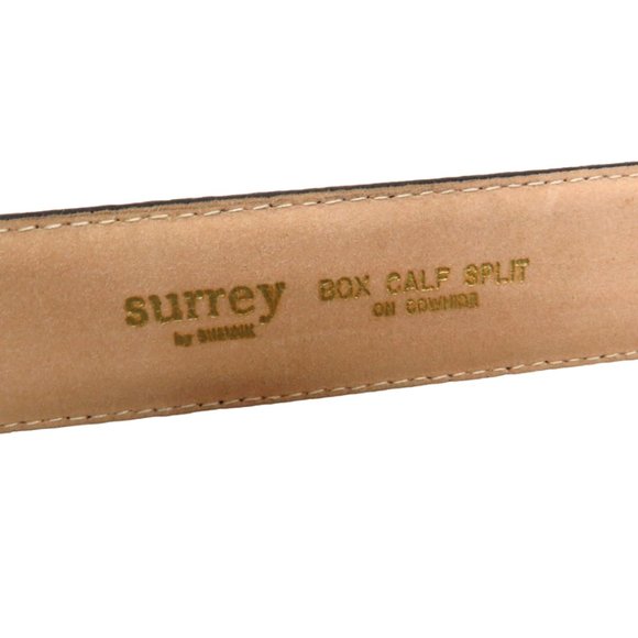 Black Leather Dress Belt with Silver Tone Buckle 0273 13 - Picture 2 of 10